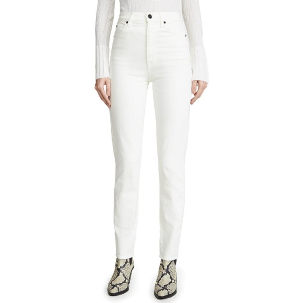 SLVRLAKE Beatnik Slim Fit High Rise Jeans White Wash Women's Size 27 - Picture 2 of 16